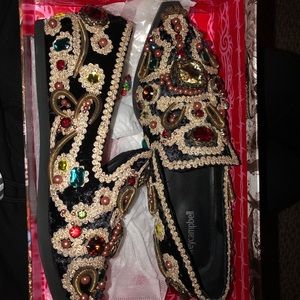 Jeffery Campbell Multicolored Velvet Loafers